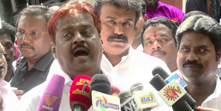 vijayakanth spit issue
